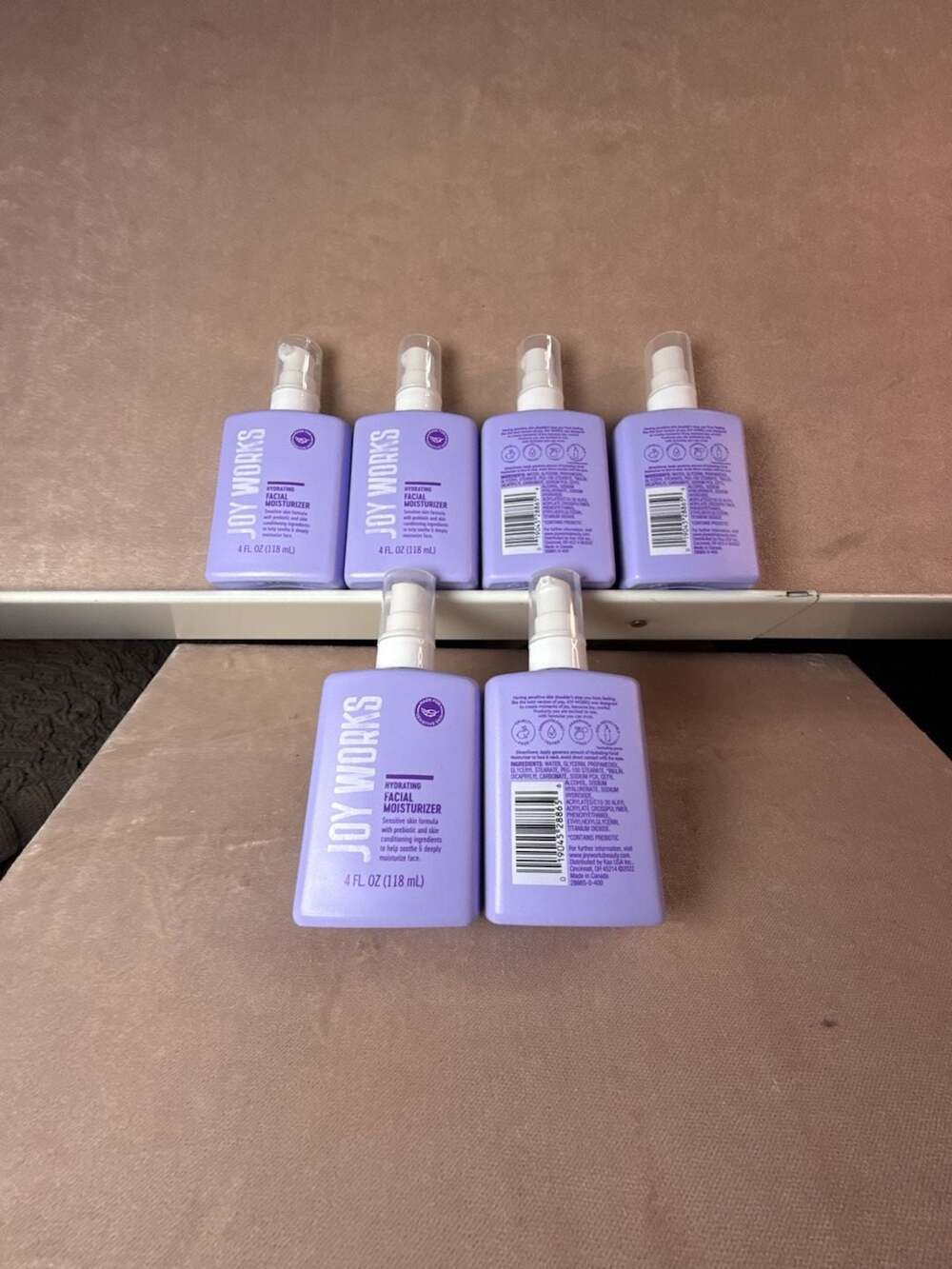 Joy Works 6 pack Hydrating Facial Moisturizer, 4 fl oz each (ClearMisc1-4)